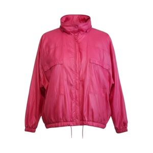 VTG ADIDAS Pink Jacket Windbreaker Sz S 80s HipHop Streetwear Mob Wife EUC